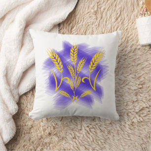 Coussin Trident ukrainien fait d'oreille de blé