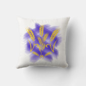 Coussin Trident ukrainien fait d'oreille de blé (Verso)