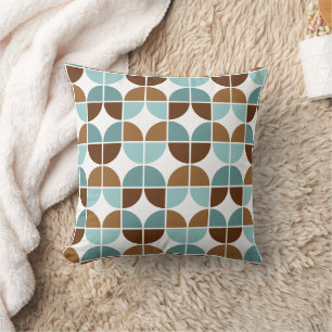 Coussin Trimestres Rétro Bleu Marron