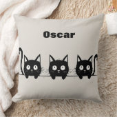 Coussin Trio adorable de chats noirs (Couverture)