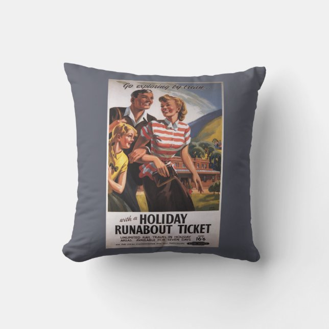 Coussin Trio de famille sur l'épargne de vagabond de (Recto)