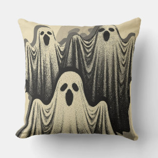 Coussin Trio de fantômes rétro flottants