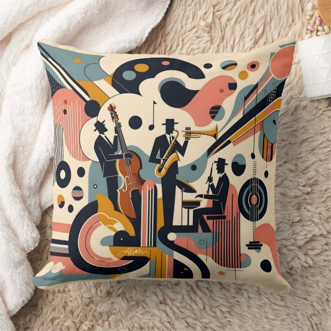 Coussin Trio Psychedelique de l'Ère du Jazz du Milieu du S (Couverture)