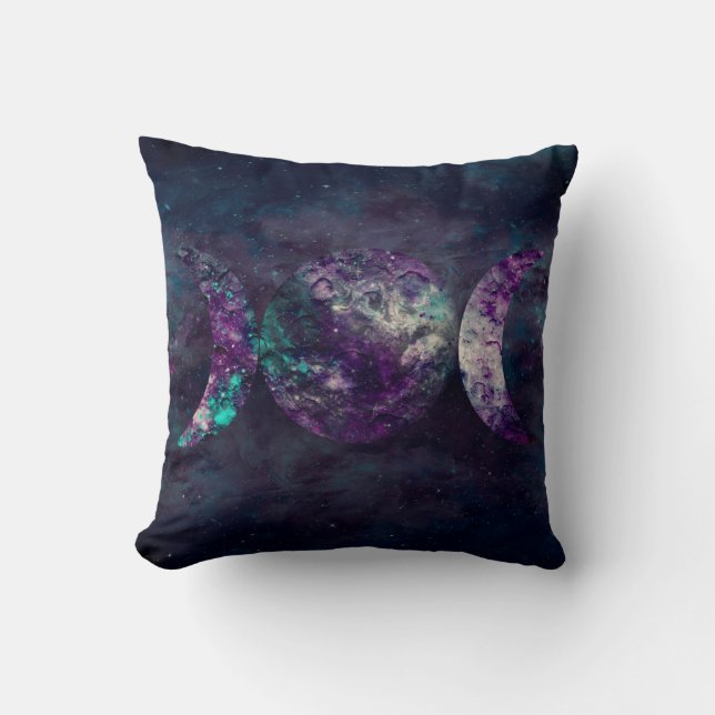 Coussin Triple Déesse Lunaire Univers de Lune (Recto)