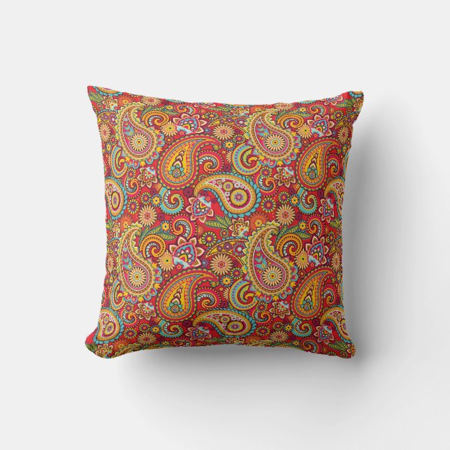 Coussin Trippy Hippy Paisley (Recto)