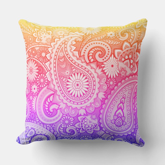 Coussin Trippy Hippy Retro Paisley (Recto)