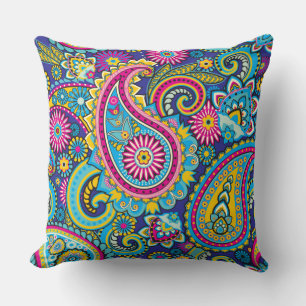 Coussin Trippy Hippy Retro Paisley