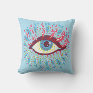 Coussin Trippy Oye Psychedelic Art