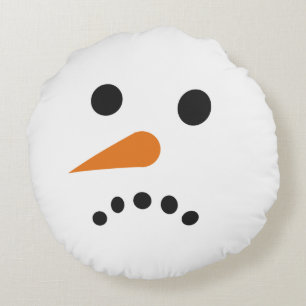 Coussin triste heureux de vacances de bonhomme de