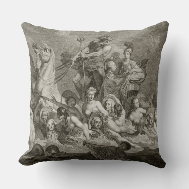 Coussin Triumph de Britannia, c.1765 (gravure) (Recto)