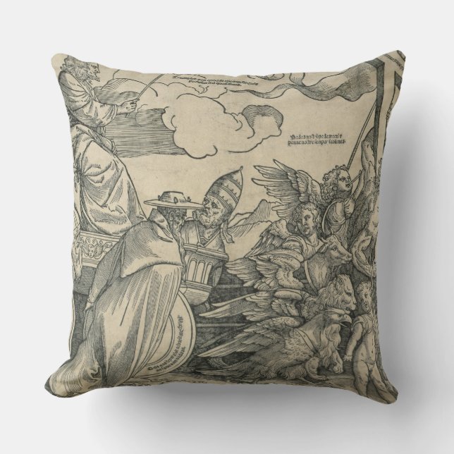 Coussin Triumph du Christ (gravure du bois) (Recto)
