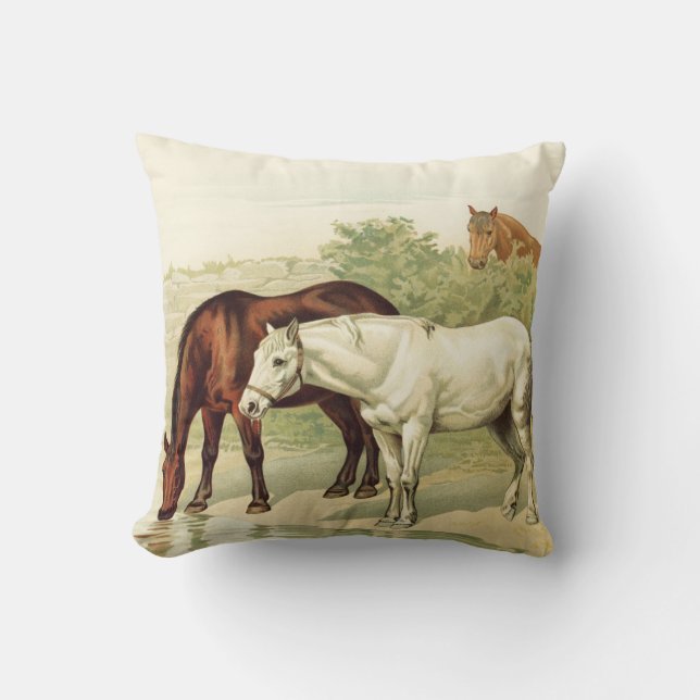 Coussin trois chevaux (Recto)