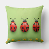 Coussin Trois coccinelles colorées (Verso)