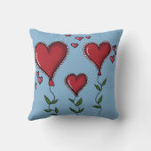 Coussin Trois Coeurs mignons (Verso)