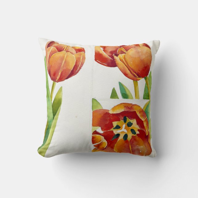 Coussin Trois études de tulipe dans un 2013 sûr (Recto)