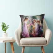 Coussin Trois filles jouant dans un jardin (Chaise)