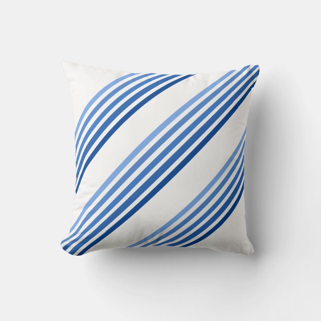 Coussin -Trois groupes de lignes bleues en cinq to (Recto)