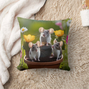 Coussin Trois Mètres Dans Des Pots À Fleurs,