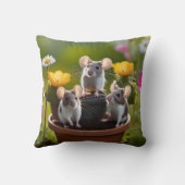 Coussin Trois Mètres Dans Des Pots À Fleurs, (Verso)