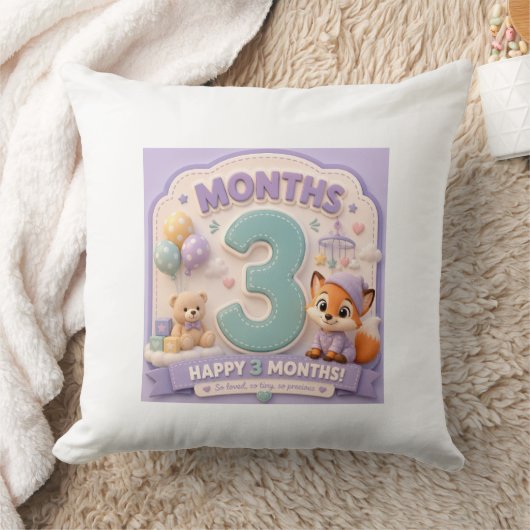Coussin Trois mois de découverte – Bébé étape Petit (Couverture)