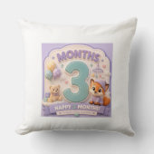 Coussin Trois mois de découverte – Bébé étape Petit (Recto)