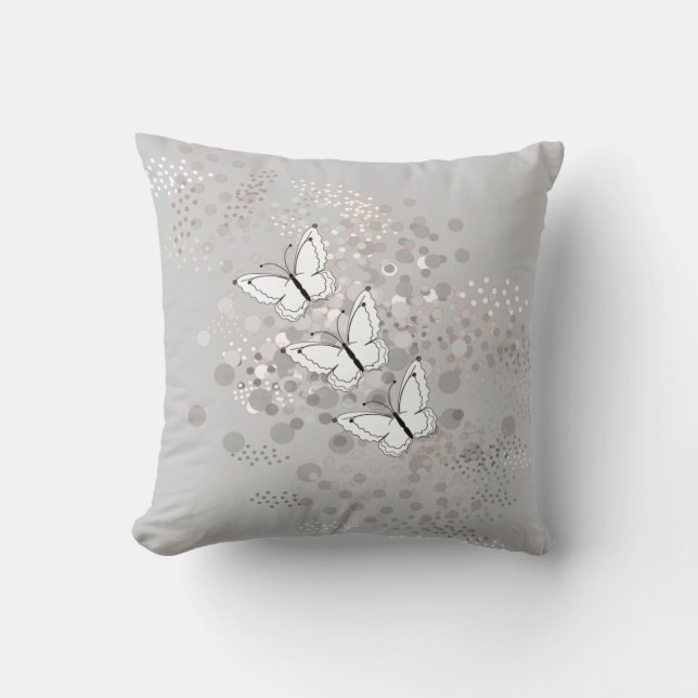 Coussin Trois papillons blancs (Recto)