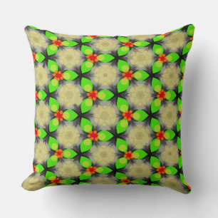 Coussin Trois Pétales Vertes Fleurs
