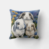 Coussin Trois petits lapins de lop (Verso)