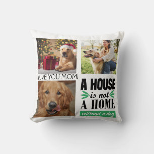 Coussin Trois photo moderne collage personnalisé du chien 