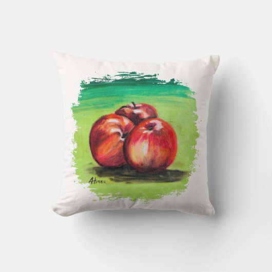 Coussin Trois pommes rouges (Recto)