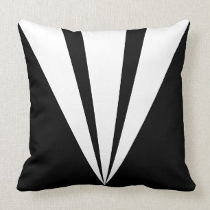Coussin Trois rayons blancs sur fond noir