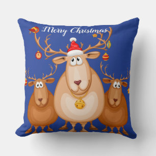 Coussin Trois rennes mignons Jeu d'oreiller