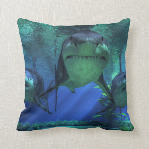 Coussin Trois requins