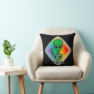 Coussin Trop gay pour la terre Drôle Alien OVNI