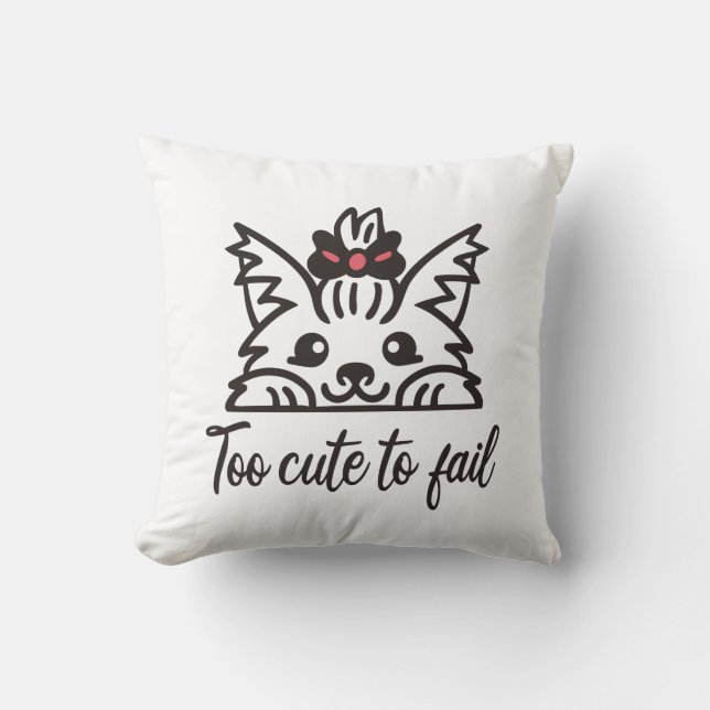 Coussin Trop mignon pour échouer (Recto)