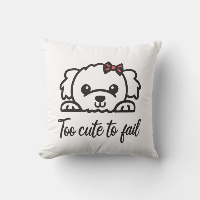 Coussin Trop mignon pour échouer(4) (Recto)