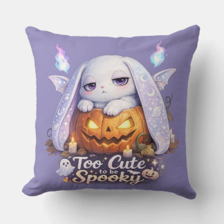 Coussin Trop mignon pour être un citrouille d'Halloween ef