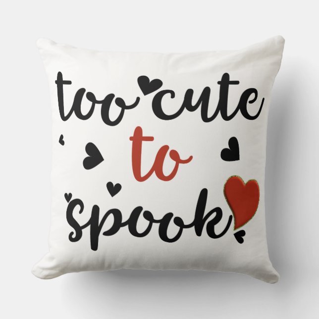 Coussin trop mignon pour Halloween effrayant (Recto)