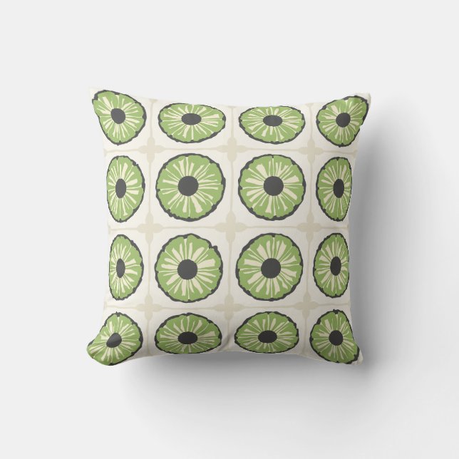 Coussin Tropic Slice vert feuille (Recto)