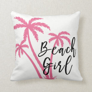 Coussin Tropical Beach Theme Girl Design