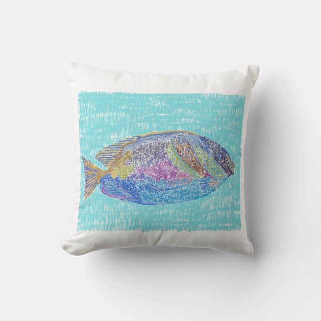 Coussin tropical de conception de poissons (Recto)
