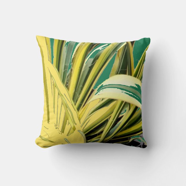 Coussin tropical de feuillage par des beaux-arts (Recto)
