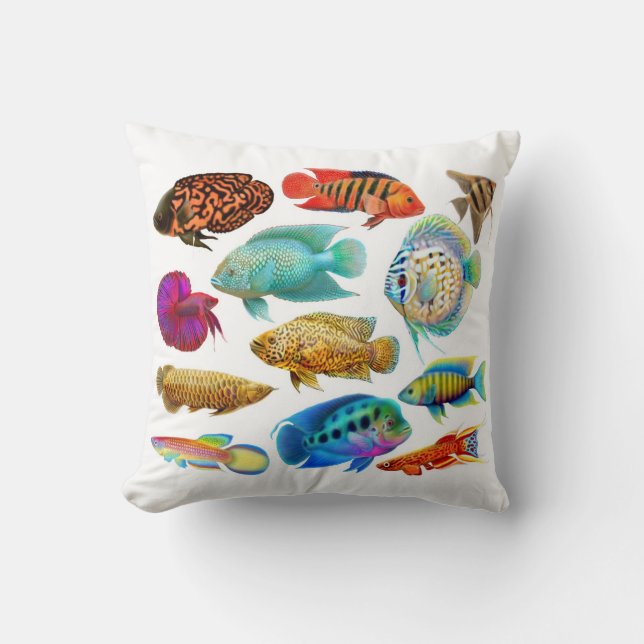Coussin tropical d'eau douce de poissons (Recto)