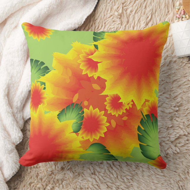 Coussin Tropical Floral Style (Couverture)