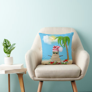 Coussin Tropical Happy Holidays Sand Man