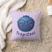 Coussin TropiCool Blueberry - Décor de fruits mignon et rê (Couverture)
