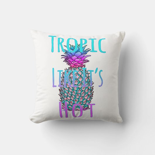 Coussin Tropique Comme Son Ananas Côtier Chaud (Recto)