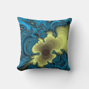 Coussin Trou dans le ciel - bleu jaune