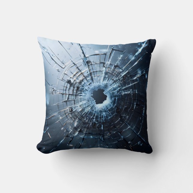 Coussin trou dans le verre, fissures (Recto)