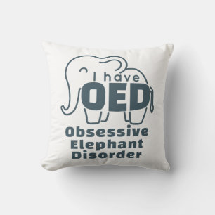 Coussin Trouble Obsessif Éléphant Mignon